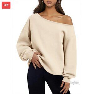 Long Sleeve Off Shoulder Sweatshirt Hoodie Slim Fit Spring Casual